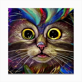 Colorful Cat Canvas Print