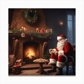 Christmas Santa 40 Canvas Print