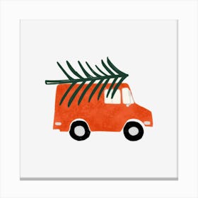 Christmas Truck Canvas Print