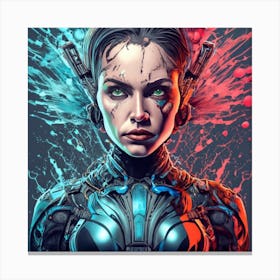 Cyborg Girl 1 Canvas Print