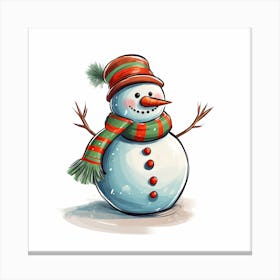 Snowman 12 Canvas Print