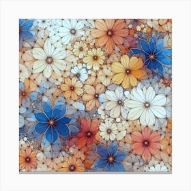 White Flowers Canvas Print