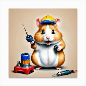 Hamster With Tools 1 Canvas Print