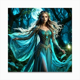 Fairy In The Forest 1 Canvas Print