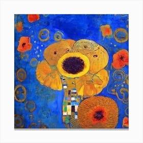 Sunflowers By Gustav Klimt Canvas Print