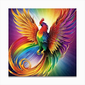 Rainbow Phoenix 1 Canvas Print