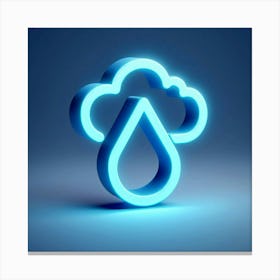 Cloud And Rain Symbol 1 Canvas Print