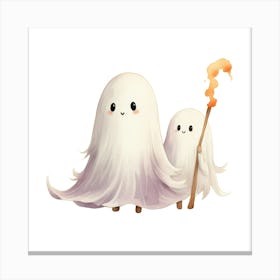 Cute Ghosts Canvas Print