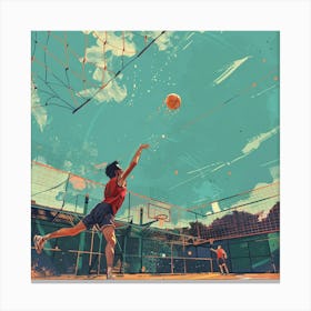 Basketball Player In Action 2 Canvas Print