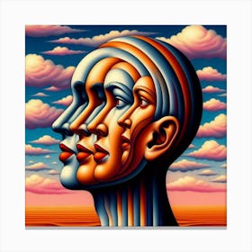 Psychedelic Head Canvas Print