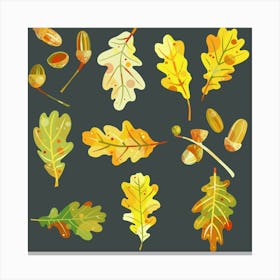 Autumn Leaves in the Dark Canvas Print