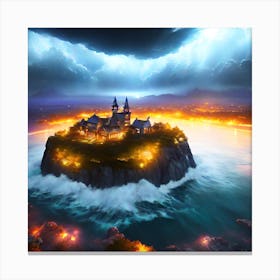 Castle On The Island Canvas Print