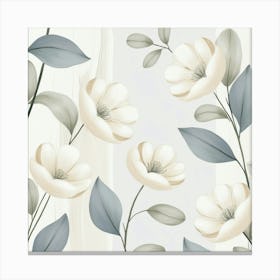 Leonardo Phoenix A Serene Illustration Of Japandiinspired Flor 1 Canvas Print