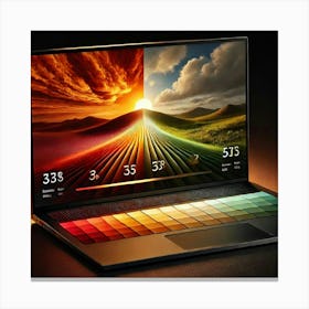 Sovereign Flame Laptop Dynamic Ambient Mode Canvas Print