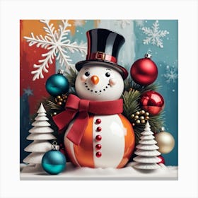 Snowman Canvas Print