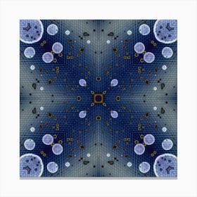 Abstract Pattern Dark Blue Indigo 4 Canvas Print