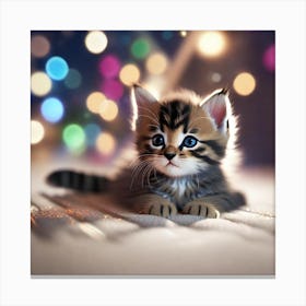 Christmas Kitten Canvas Print