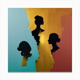 Silhouette Profiles Canvas Print