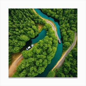 Aerial View Of A Forest Canvas Print