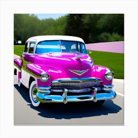 Pink Chevrolet 1 Canvas Print
