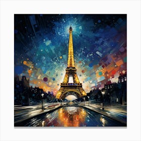 AI Ethereal Eiffel Canvas Print