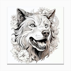 Wolf Tattoo Design 2 Canvas Print