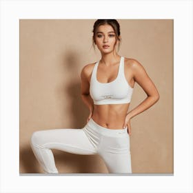 White Sports Bra Canvas Print