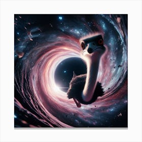 Ostrich In Space Canvas Print