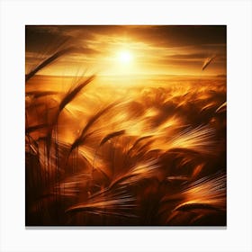 Sunset Wheat Field 1 Canvas Print