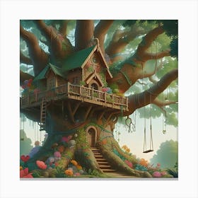 A Image Of An Never Before Seen Tree House 2 Canvas Print