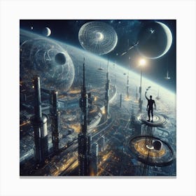 Futuristic Cityscape 67 Canvas Print