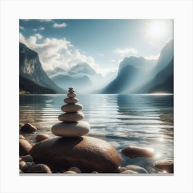 Zen Meditation Balancing stone 1 Canvas Print