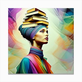 Surreal Symmetry of Beauty and Intellectual Balance Canvas Print