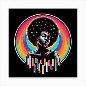 Afro - Afro Girl Canvas Print