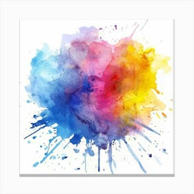 Watercolor Splatter Canvas Print