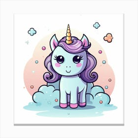 Cute Unicorn 615 Canvas Print