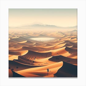 Desert Landscape - Desert Stock Videos & Royalty-Free Footage Canvas Print