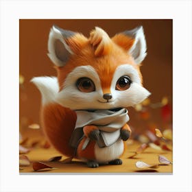 Cute Fox 55 Canvas Print