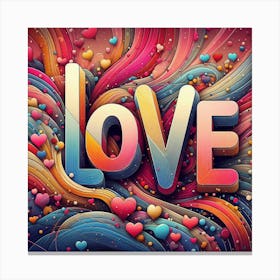Love Abstract Painting Canvas Print