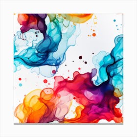 Colorful Ink In Water Canvas Print