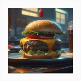 Burger 48 Canvas Print