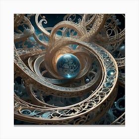 Genius, Madness, Time And Space 36 Canvas Print