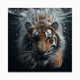 Tiger Swimming Underwater 2 Canvas Print