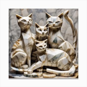 Family Of Cats 4 Canvas Print