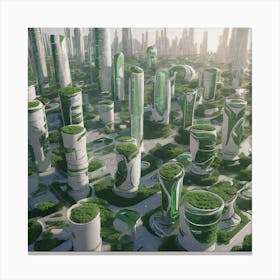 Futuristic Cityscape 126 Canvas Print