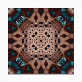 Abstract Pattern Spilled Watercolor Blue 2 Canvas Print