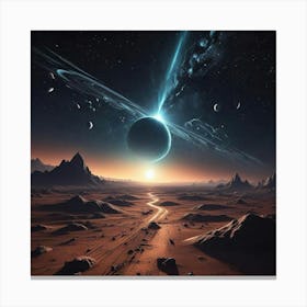 Space Landscape 1 Canvas Print