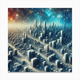 Futuristic Cityscape Canvas Print