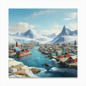 Arctic Village art print 2 Canvas Print