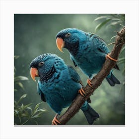 beautiful birds on the tree 2 Canvas Print